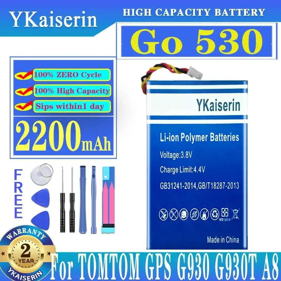 

High-Efficiency Gps Battery 2200Mah For Tomtom G930 G930T A8 MP3 MP4 MP5 E-Book GO 530 Live, 630 630T 720 730 730T