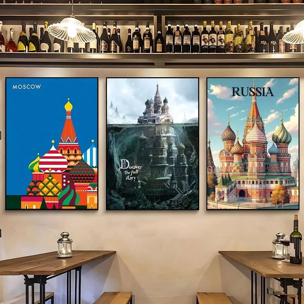 Landmark Saint Basil's Cathedral Poster HD Printing Nordic Style Home Decor Wall Art for the Living Rooms Hallways Gift Giving