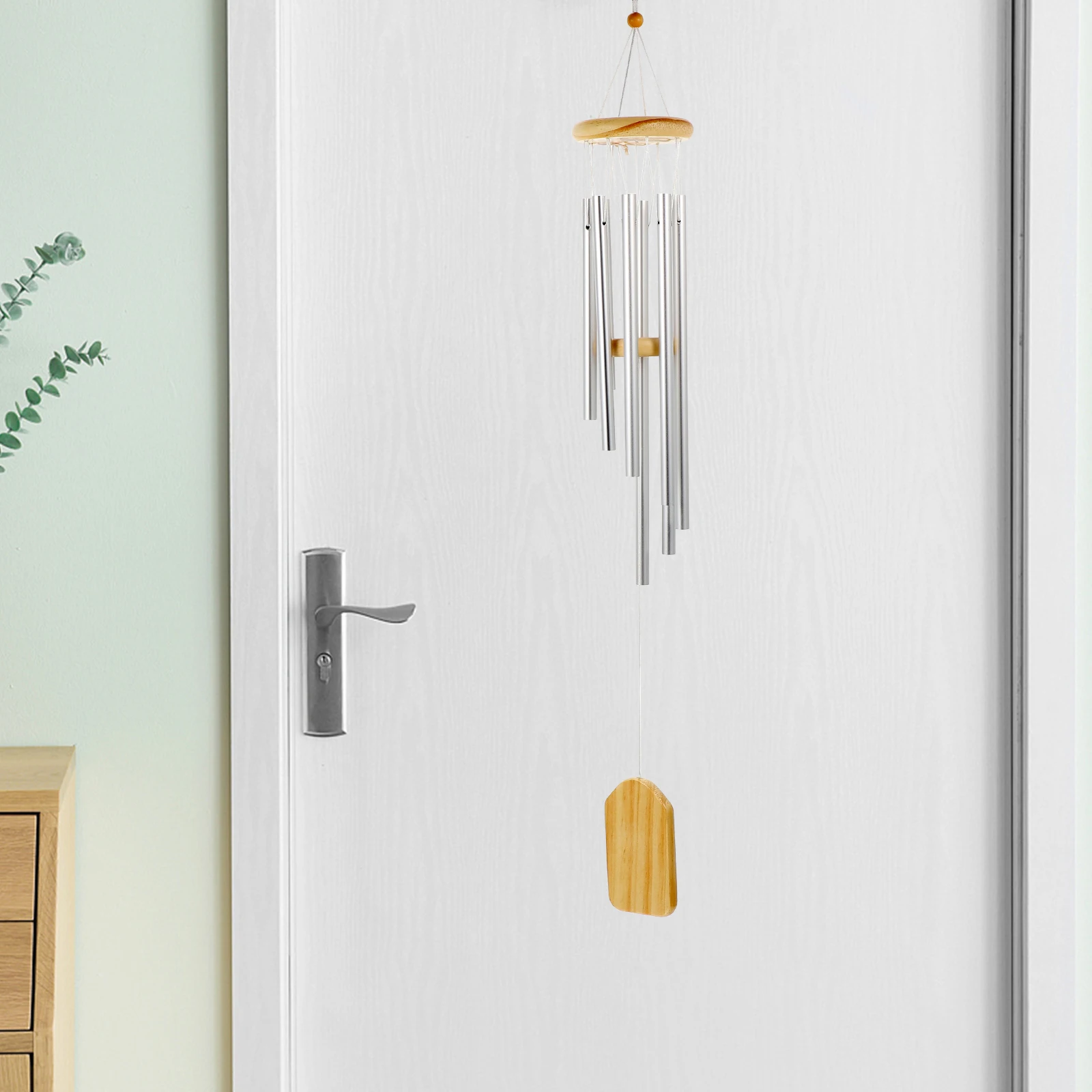 خشب الصنوبر أنبوب ألومنيوم الرياح الرنين في الهواء الطلق Windchime جرس زخرفة المنزل أمي الدقات التذكارية الزينة الزخرفية