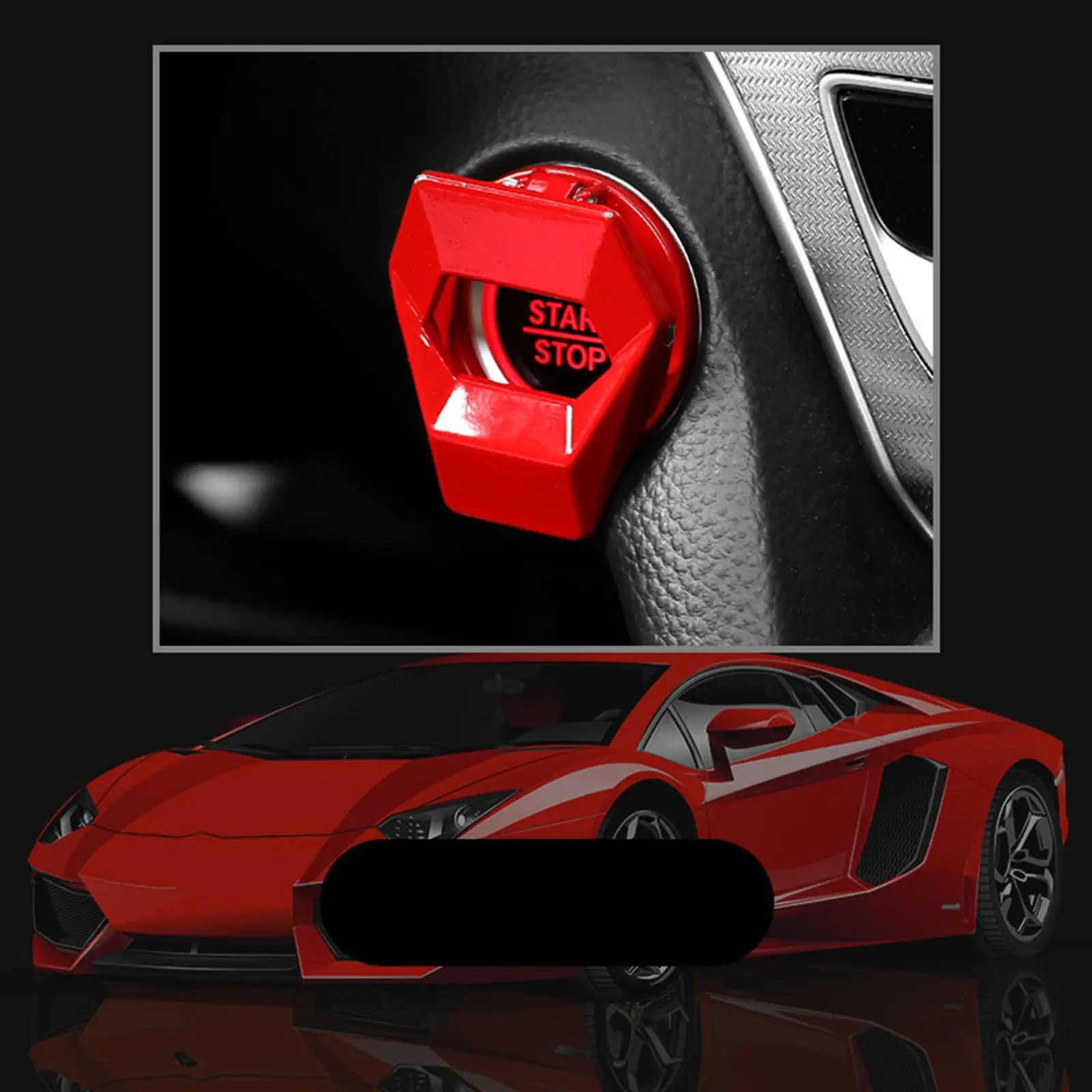 Auto Motor Start Stop Schakelaar Knop Cover Ontsteking Anti-Kras Bescherming Decoratieve Auto-Accessoires Interieur Auto-Styling