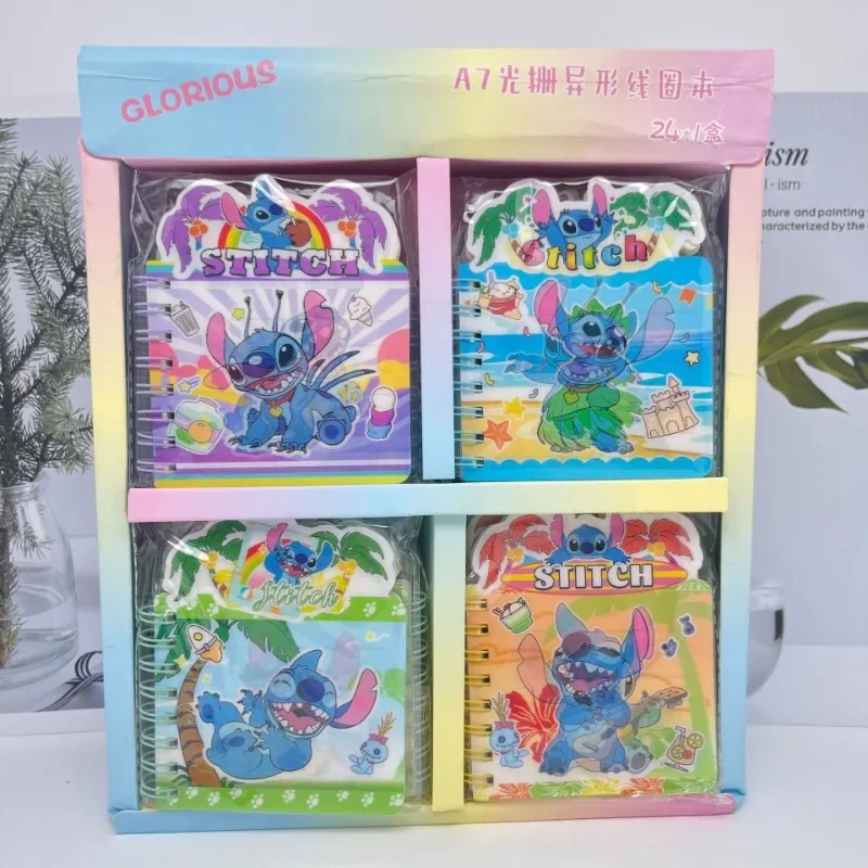 Disney Stitch 3D Notebook Cute Cartoon Anime Stitch Kawaii Mini Diary Child Learning Supplies Office Supplies Holiday Gifts