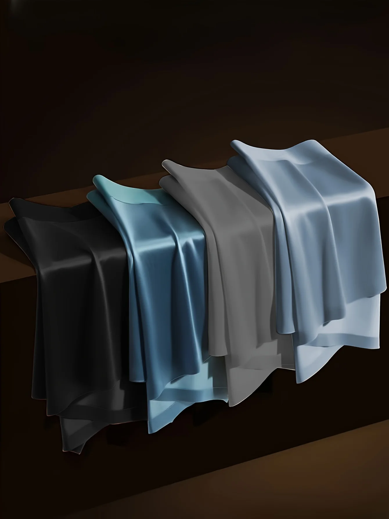 3pcs Random Summer Smooth Cool Satin-like Men's Boxer Shorts Underpants Breathable Crotch Male Underwear Panties Boxer Brifes