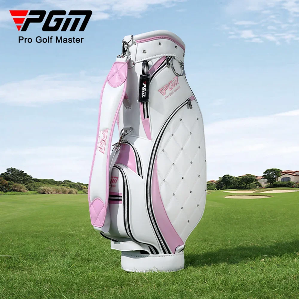 PGM Women Golf Bag Portable Thickened Waterproof Cloth Ball Bag GOLF Wear Resistant High Quality Light TPU Golf Clubs Bag QB103