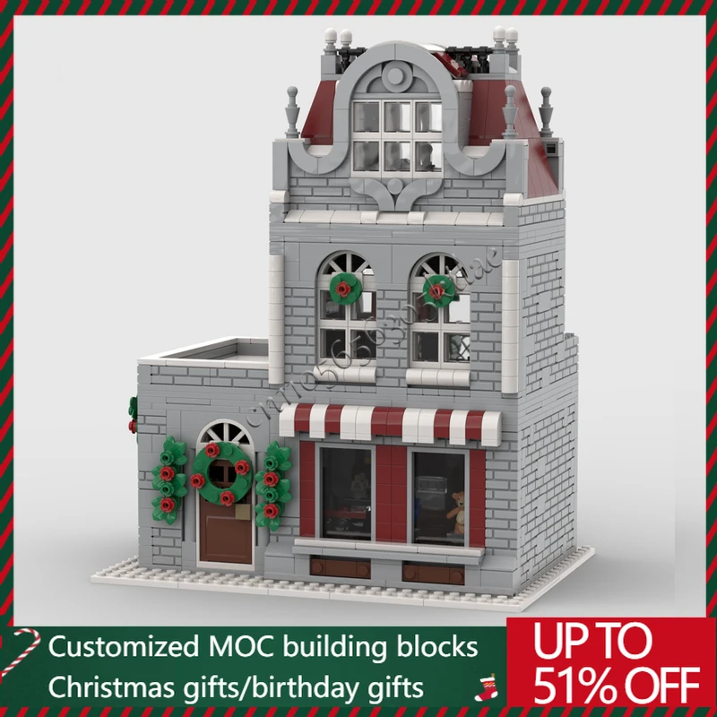 

1546 Parts MOC Christmas Series Toy Shop Model Building Block Bricks Creative Assembly DIY Set Educational Kids Toy Popular Gift