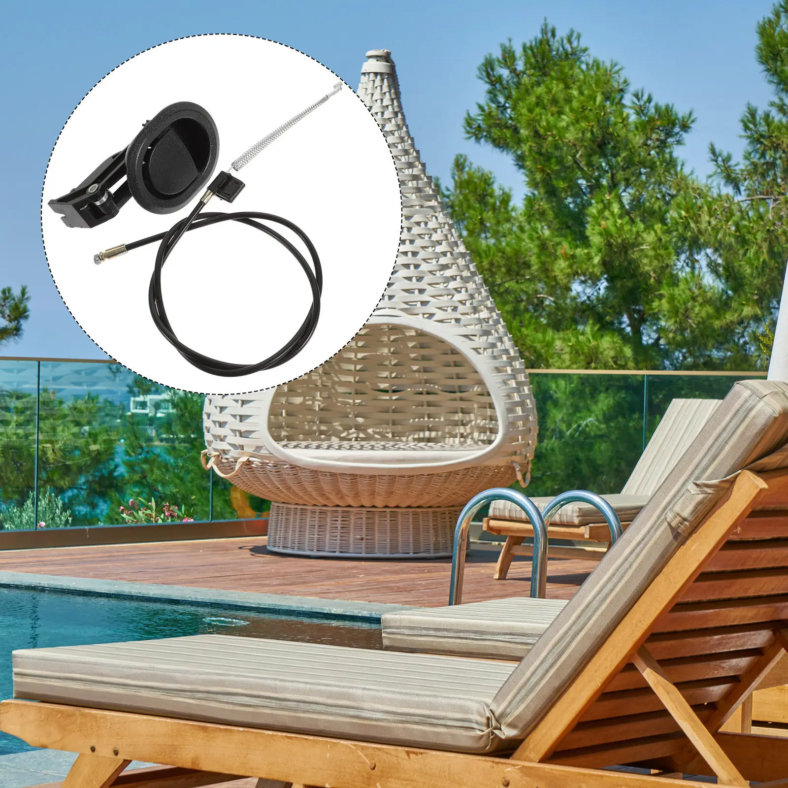 Recliner Release Pull Handle Replacement Part Compatible with Most Recliners ABS Wire Cable Quick Fix Recliner Repair