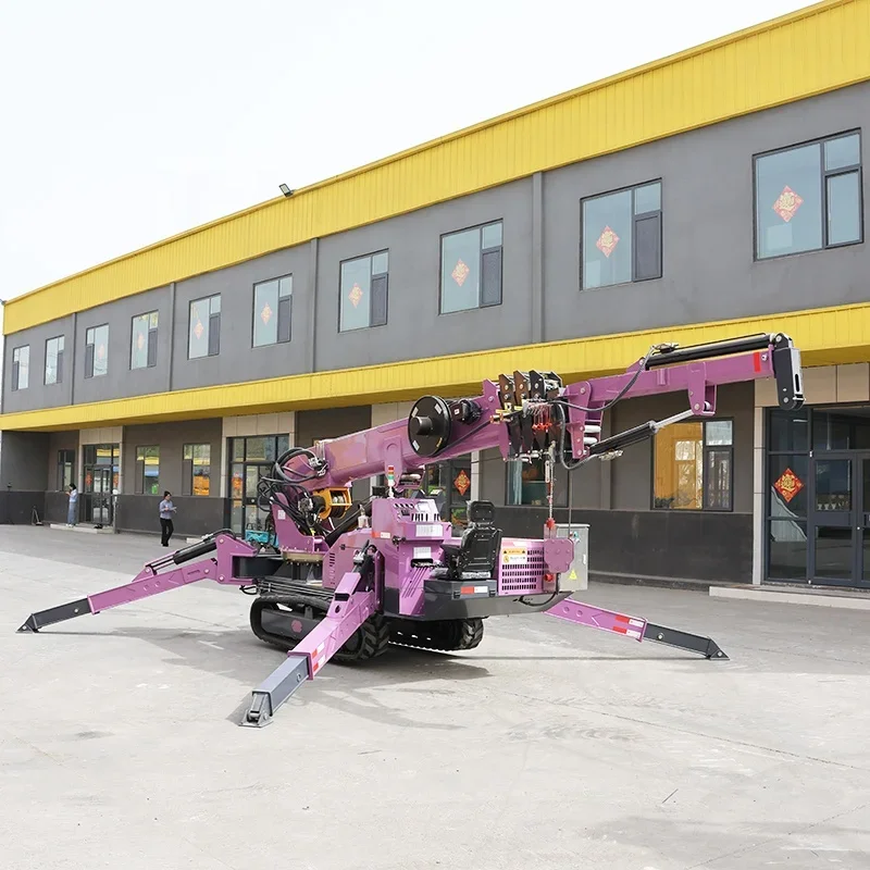 Efficient Power 8000kg  Diesel Spider Lift Crane Crawler Built for Heavy Lifting Spider Crane