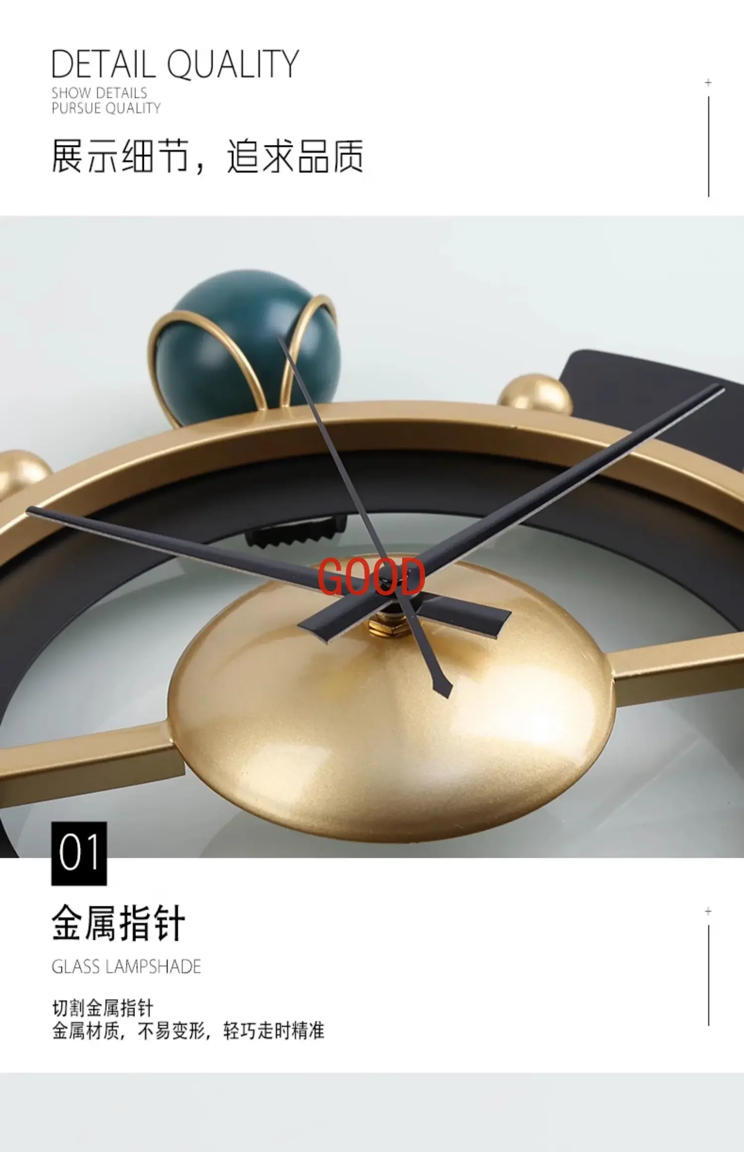Home Decor Three-dimensional Wall Mounted Clock Wall Decoration Hanging Watch Living Room Decoration Light Luxury Clock