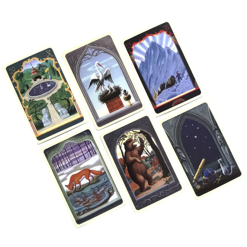 Mini Edition：Mystical Lenormand Oracle Tarot Card Fate Divination Prophecy Card Family Party Game Toy Tarot Brochure Guide