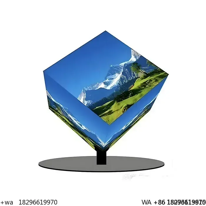 

2025 New P2 Full Color LED Cube Suspended Stackable Screen for Creative Advertising