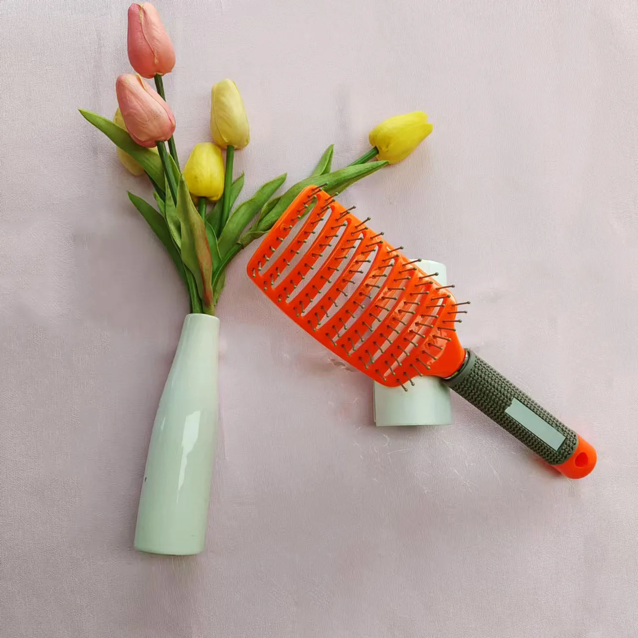 

Расческа для массажа кожи головы, нейлоновая женская щетка для влажных вьющихся волос, щетка для распутывания волос, парикмахерский инструмент для укладки волос