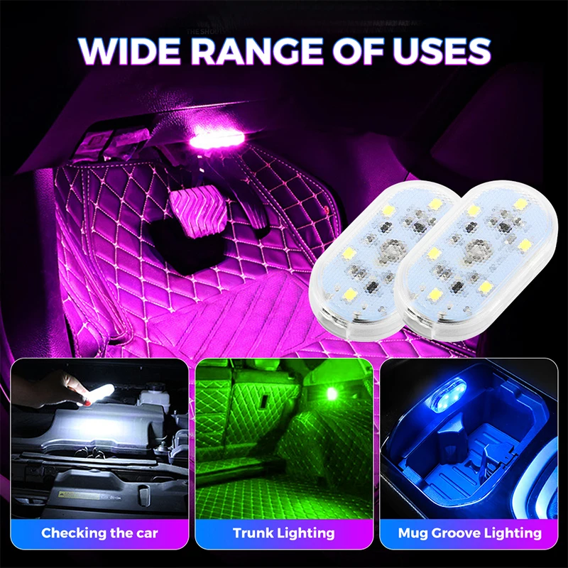 مصباح داخلي LED بمستشعر اتصال USB ، مصباح سقف السيارة ، ضوء القراءة ، ديكورات السيارة ، إضاءة السقف ، 1 *