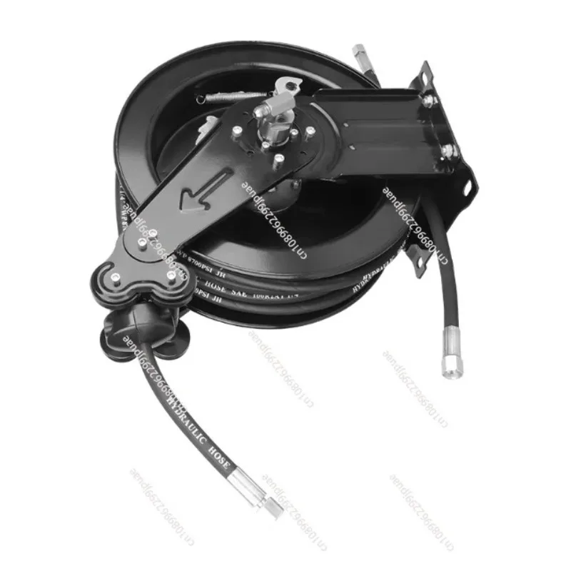Auto Retractable Stainless Steel Hose Reel Wall Mount Garden Air Car Wash High Pressure Water Washer Storage Reel