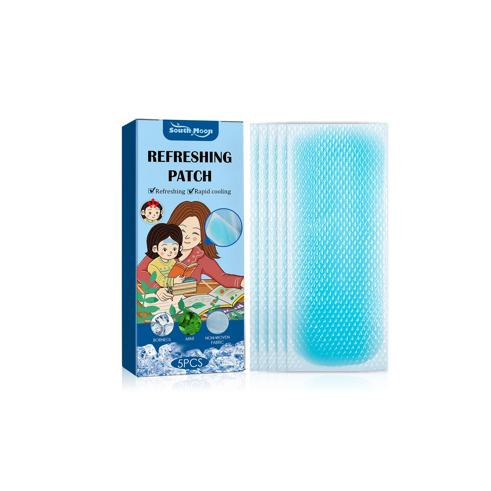 Refreshing and Cooling Patch, Cooling and Refreshing Hydrogel Cartoon Ice Patch, Fast Cooling Application