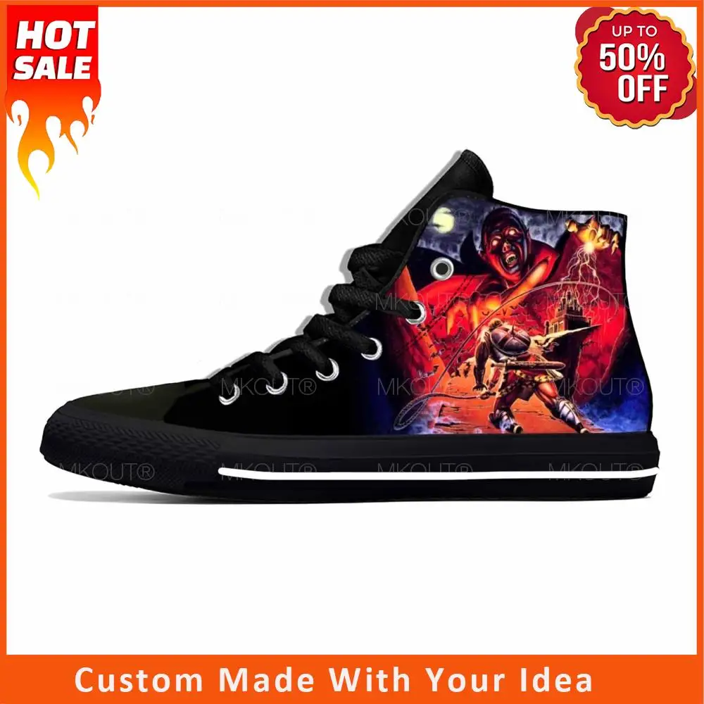 Game Castlevania Lords of Shadow Dracula Vampire Casual Cloth Shoes High Top Lightweight Breathable 3D Print Men Women Sneakers