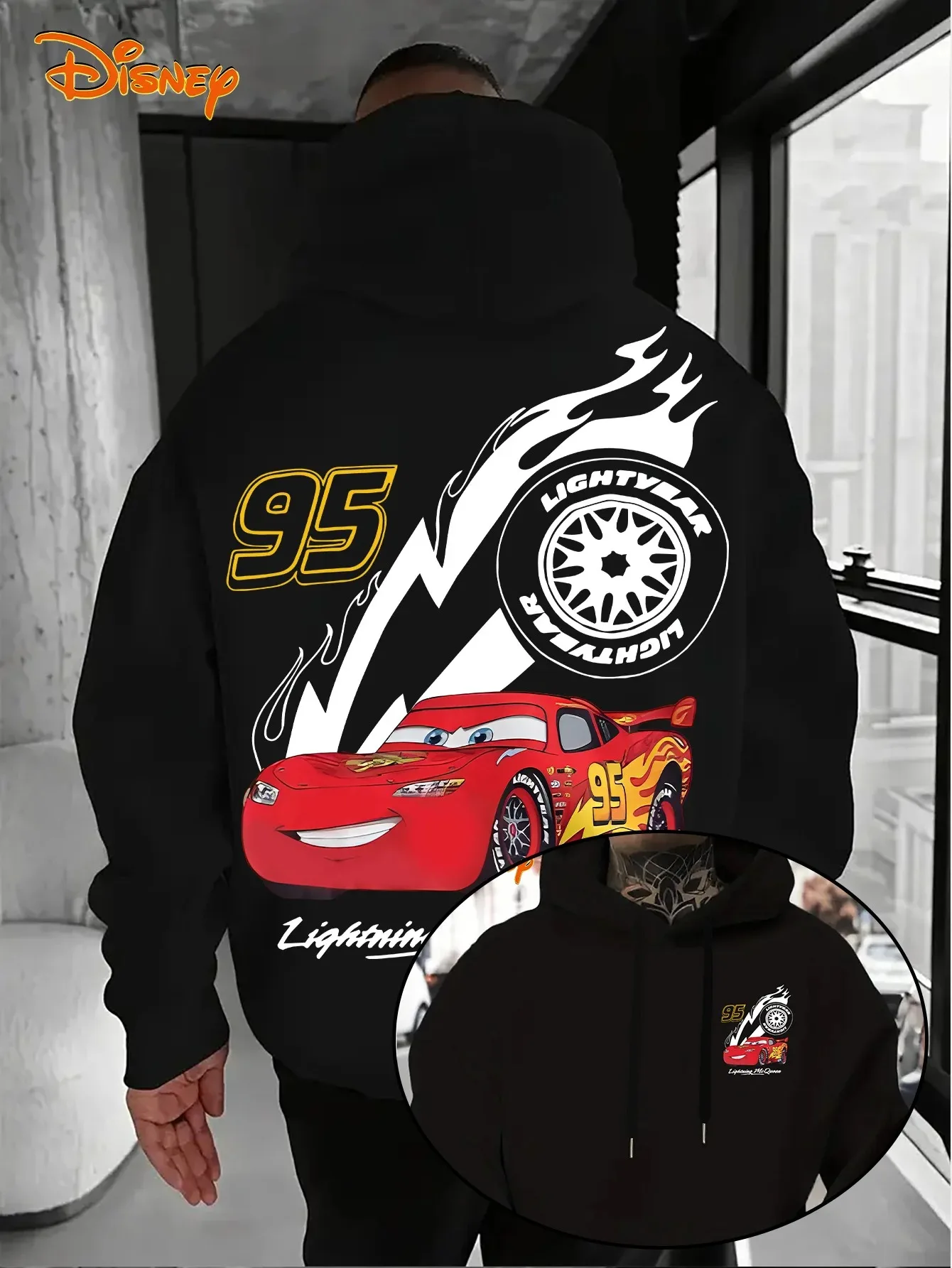 

Толстовки с изображением Лайтнинг Маккуин из мультфильма «Тачки» от Disney, одежда для индивидуального стиля, толстовки больших размеров унисекс, высококачественные толстовки с графическим принтом, мягкие спортивные толстовки для пар.
