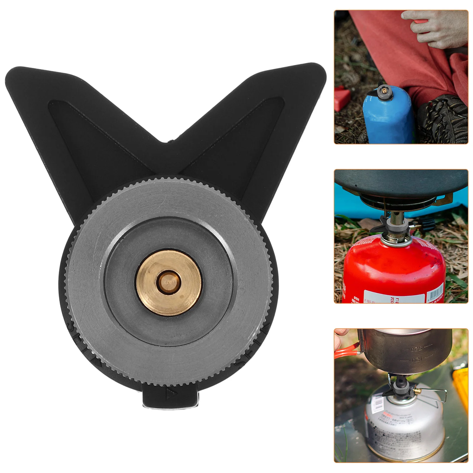 

Outdoor Gas Stove Adapter Heavy Duty Stand for Small Tank Converter Camping Accessory Propane Tank Conversion