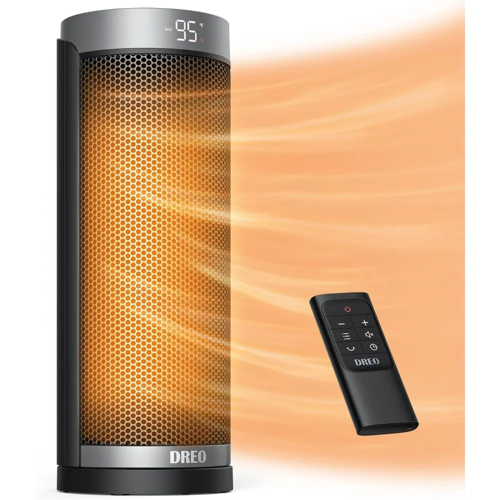 

Dreo Space Heaters for Indoor Use, Electric Heater with Remote for Bedroom Large Room, 16 inch Upgraded 1500W Fast Heating