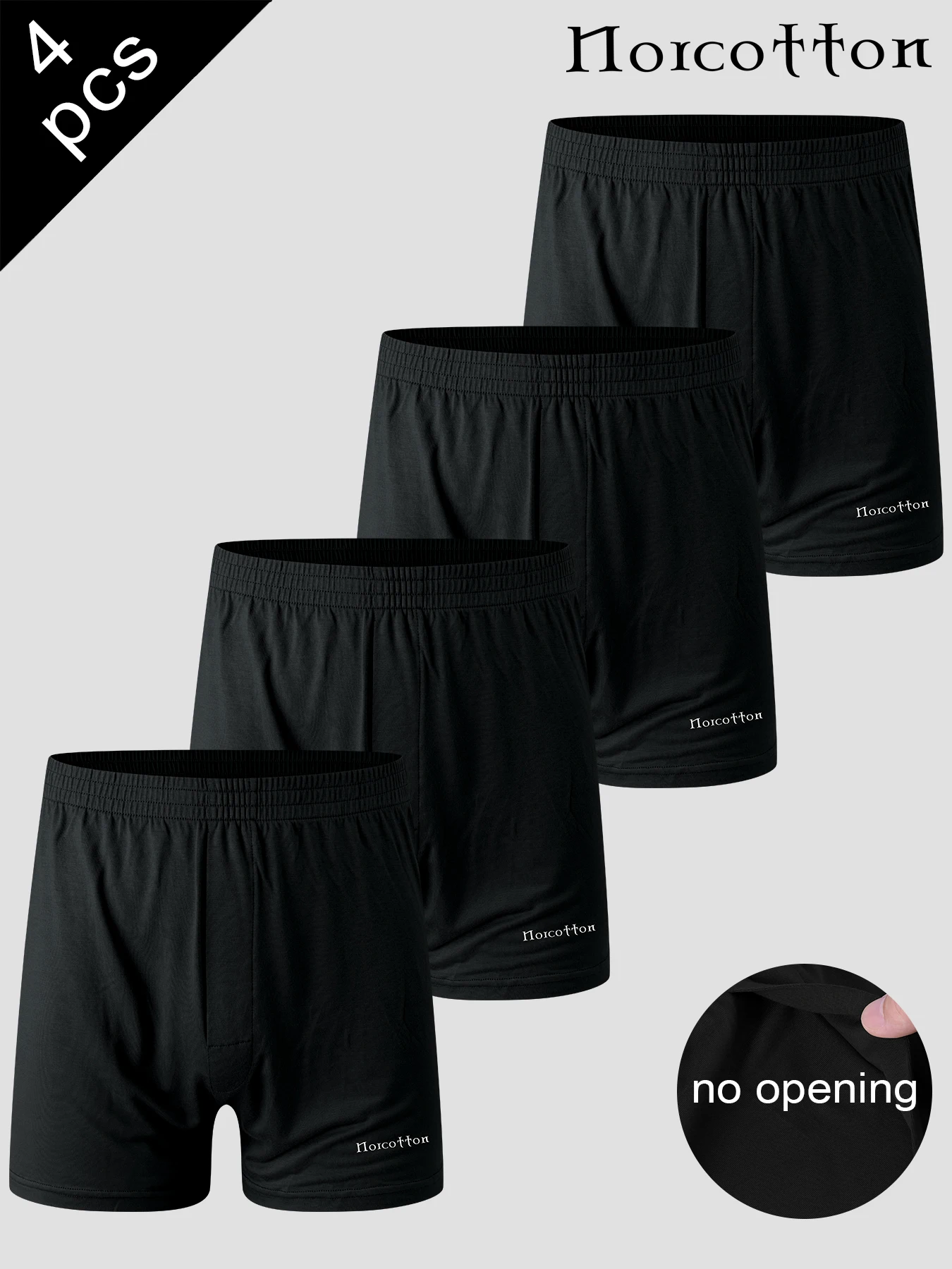 4-Pack of Modal Stretch Comfortable Soft Norcotton Brand Men's Home Casual Boxer Shorts Men's Boxer Briefs