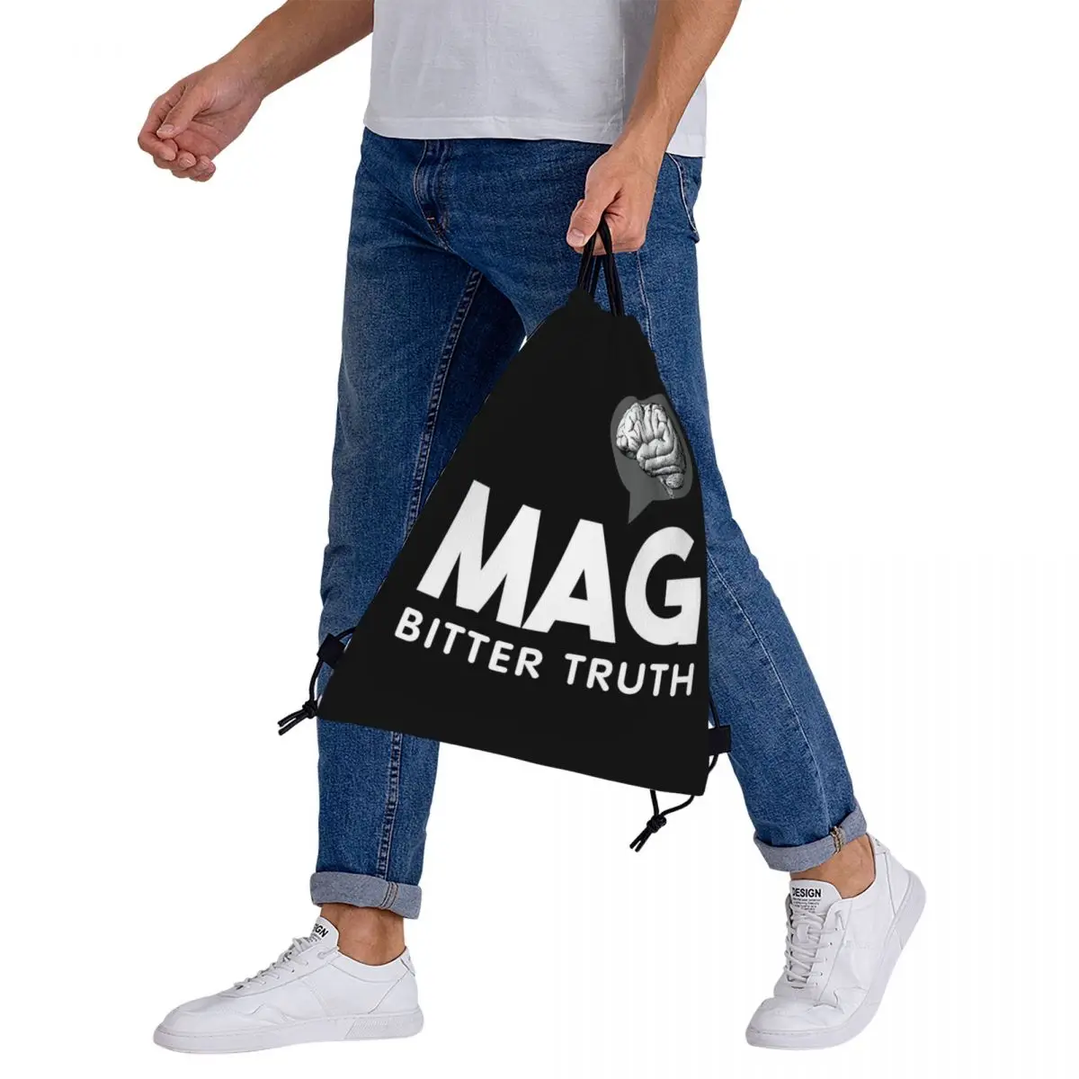 MAG BITTER TRUTH mochilas portátiles con cordón, paquete de cordón, bolsa de almacenamiento de bolsillo, bolsas de libros para hombres, mujeres, estudiantes