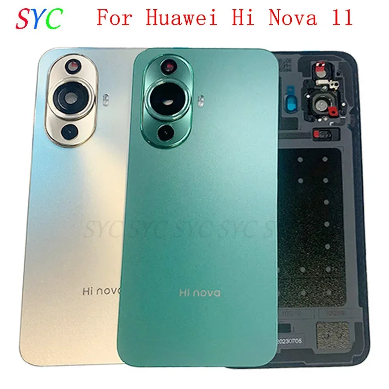 

Back Door Battery Cover Housing Case For Huawei Hi Nova 11 Rear Cover with Camera Frame Lens Logo Repair Parts