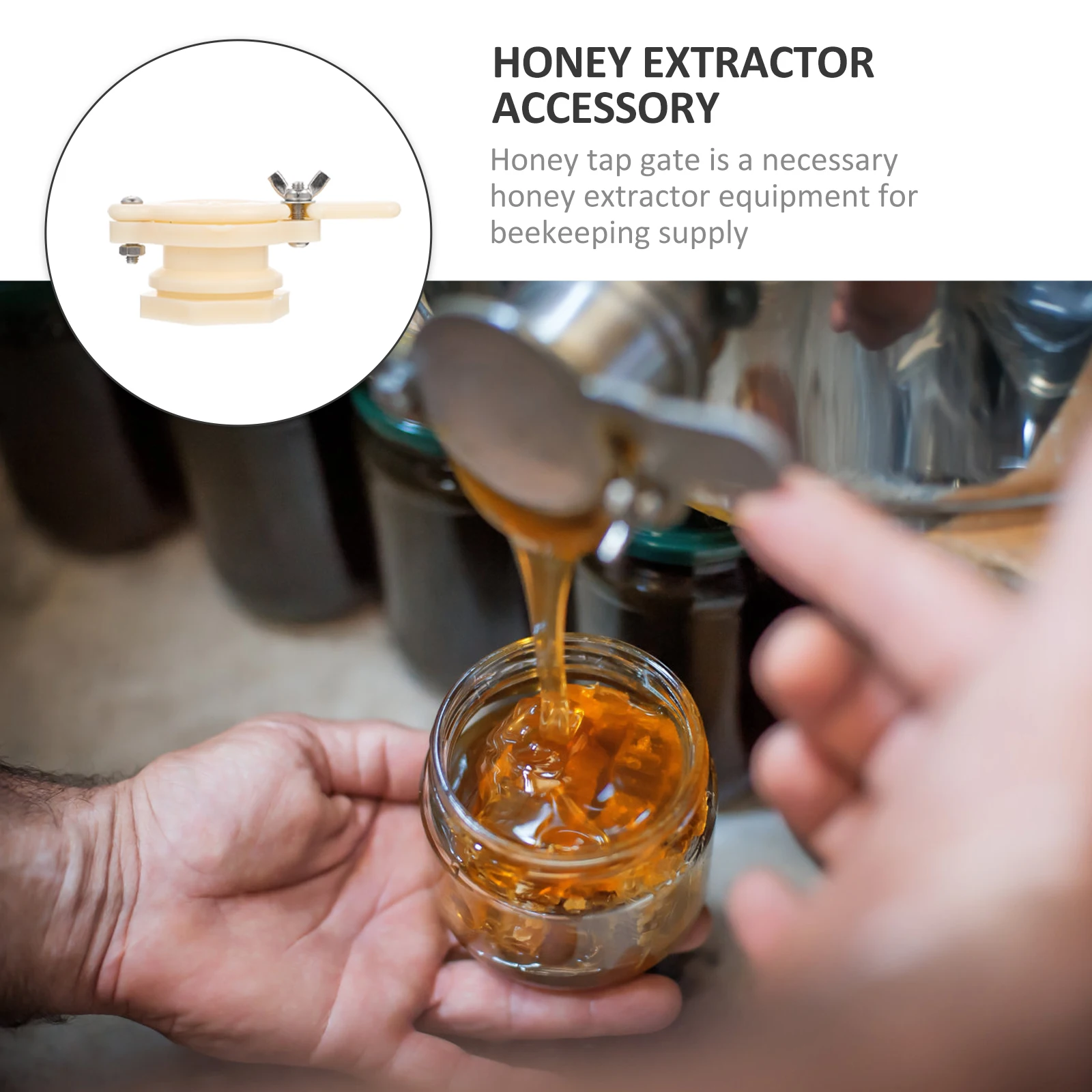 

3 Pcs Honey Extractor Gate White Plastic Beekeeping Tool Valve for Extractor Tank Bottling Pail Handle