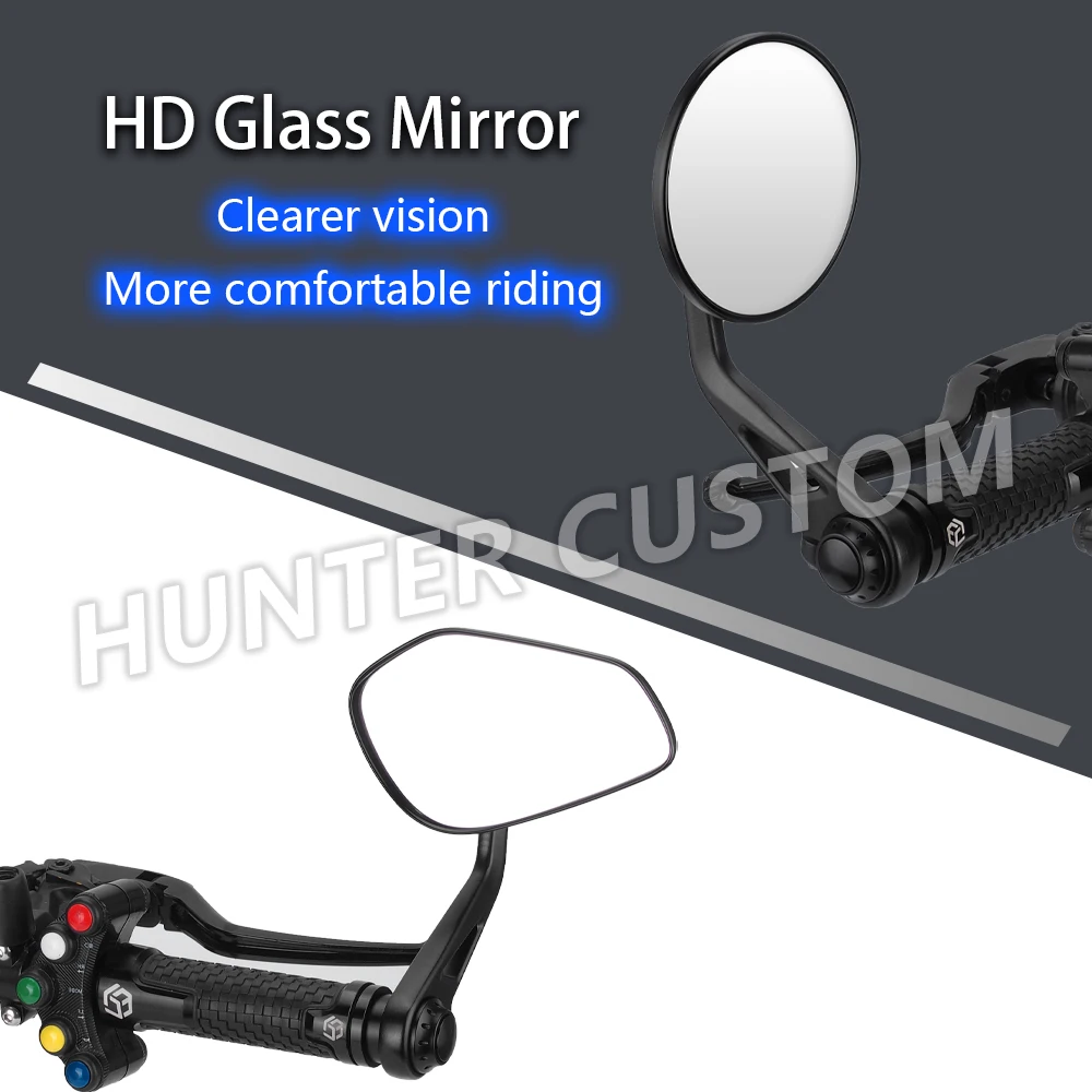 For BMW R18 R12 S1000R  Motorcycle Classic Retro Minimalist Style Bar End Mirror Side Mirror Handlebar Mirror CNC Accessories