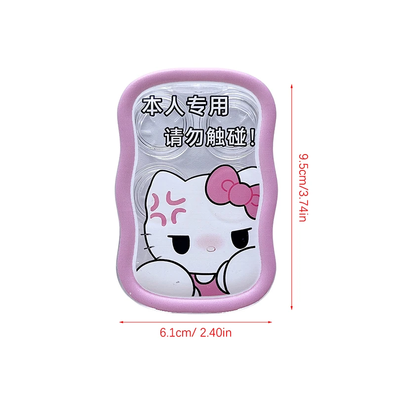 2024 Kawaii Cute Sanrio Hellokitty Contact Lens Case Meitong Box with Mirror Portable Sweet Anime Birthday Gift Toys For Girls