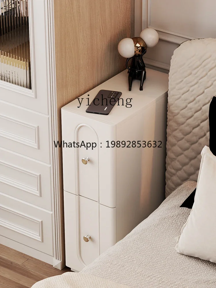 Extremely Narrow Bedside Table Simple Modern Small Children's Home Bedroom Trending Creative Light Luxury High Sense