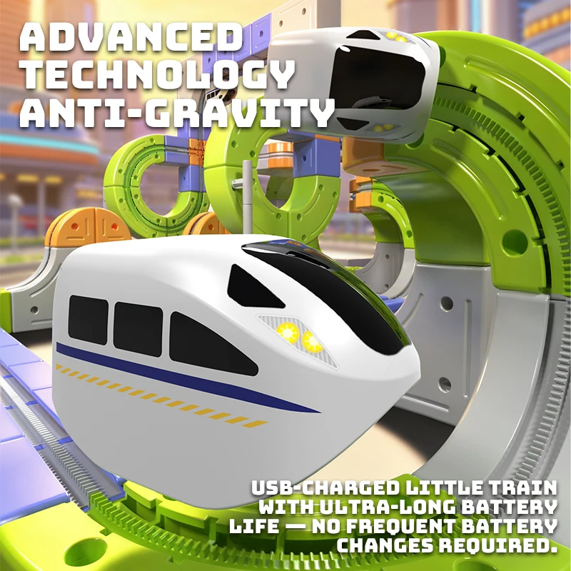 94/51/18PCS STEM Building Toys for Kids Ages 3-8 |Anti-Gravity Electric Train Set |  USB Charging Educational Interaction Gift