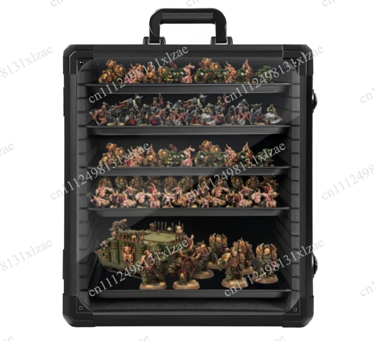 Aluminum alloy transportation box, suitable for warhammer/soldier/board game storage box, miniature model storage box