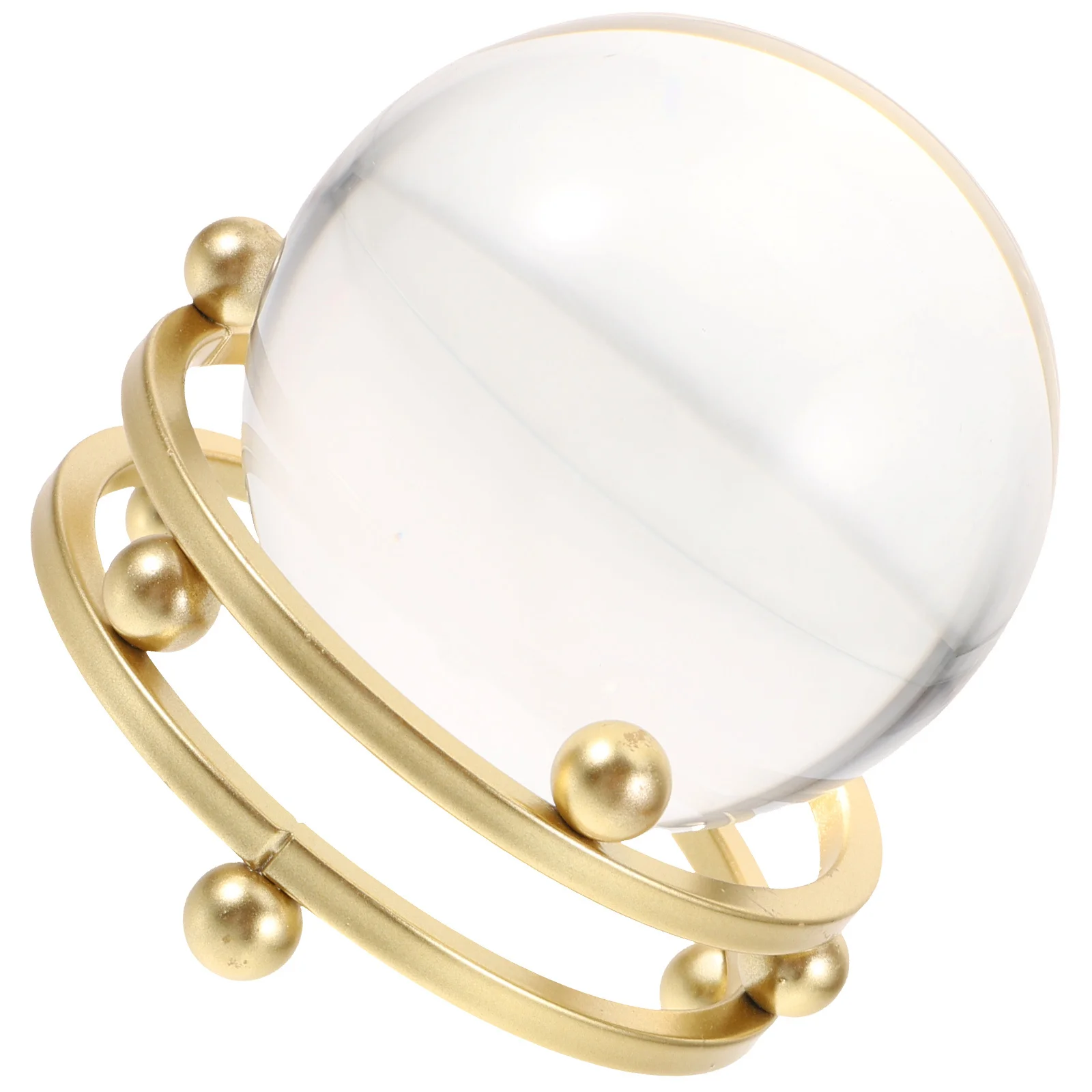 

Crystal Sphere Ornament Delicate Crystal Ball Decoration with Stable Metal Base Creative Desktop Tabletop Home Office Adornment