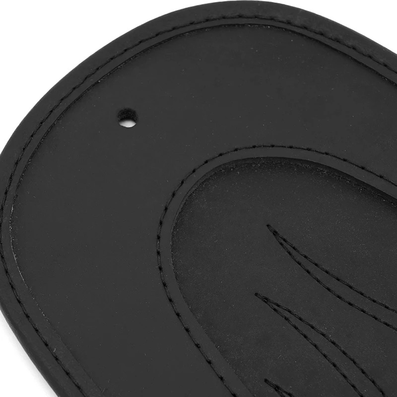 Black Motorcycle Accessories Flame Stitch Leather Rear Fender Bib Cover Pad For Harley Sportster 883 1200 2004-up