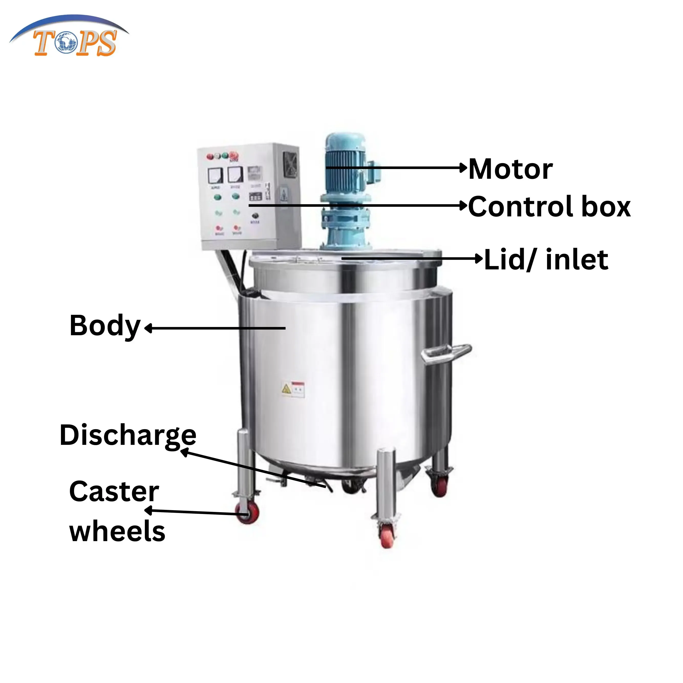 Efficient 500-4000L Mixing Tank for Fruit Juice Syrup Liquid Sugar Liquid Mixer