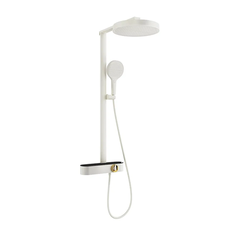 Twist Function Water Outlet 2-in-1 Shower Set Household Minimalist Milk White Hot And Cold Bath