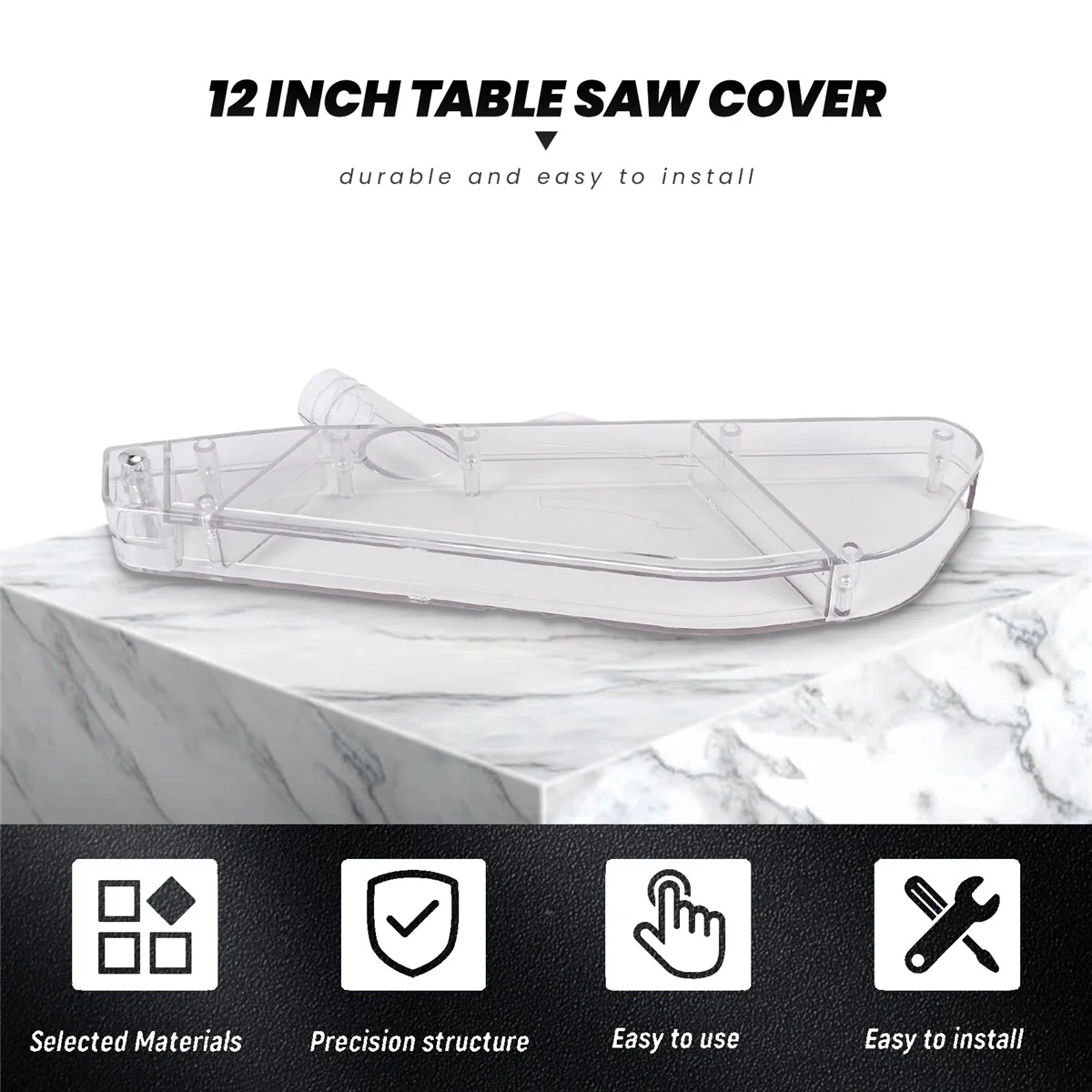 10Inch Stand Table Saw Protective Cover, Anti Dust Case Clear Plastic Guard Dispensing Knife Universal