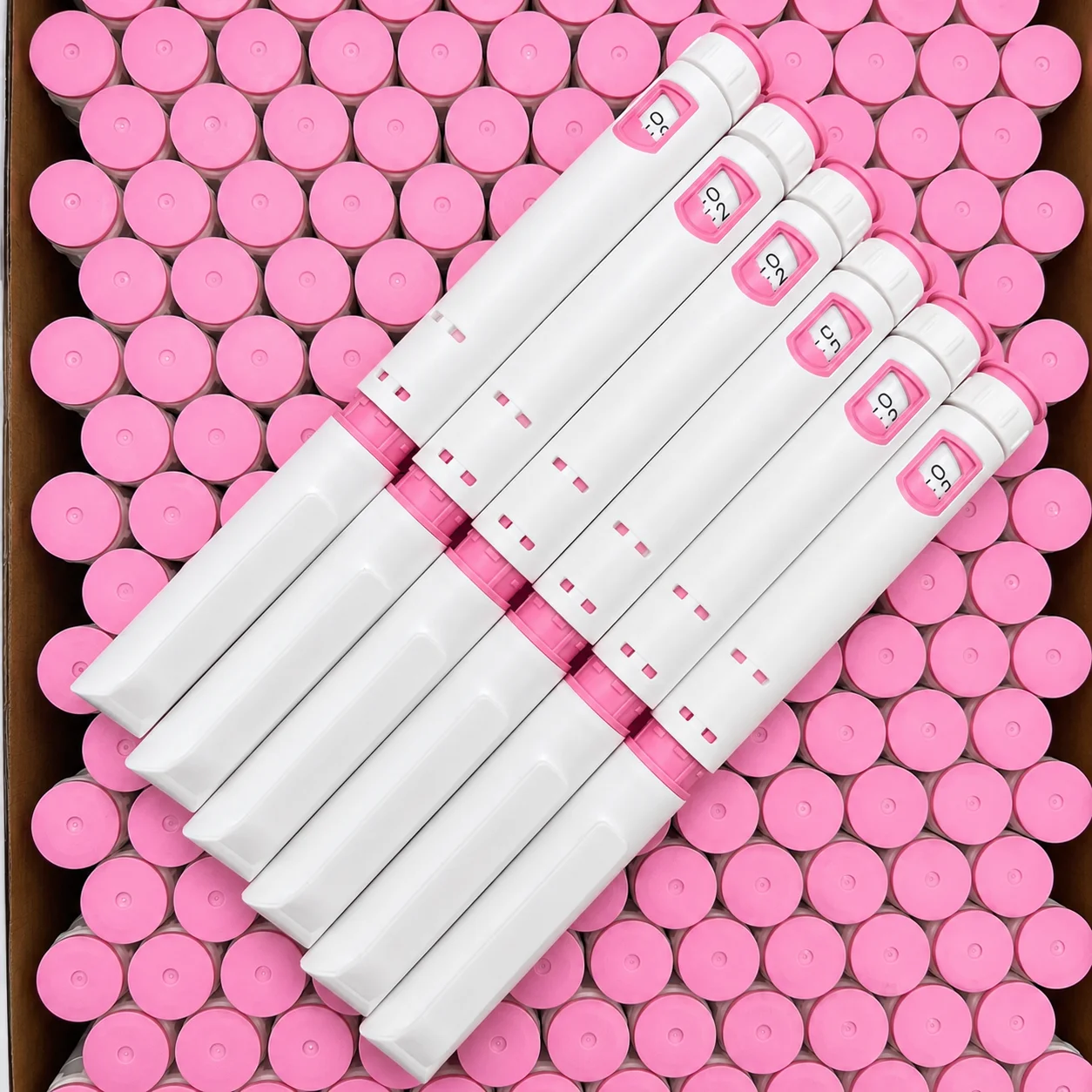 Pink 60IU Plastic Disposable Injection Pen Insulin Pen Magic Pen Tattoo Pen Suitable for 3ml Glass Cartridge