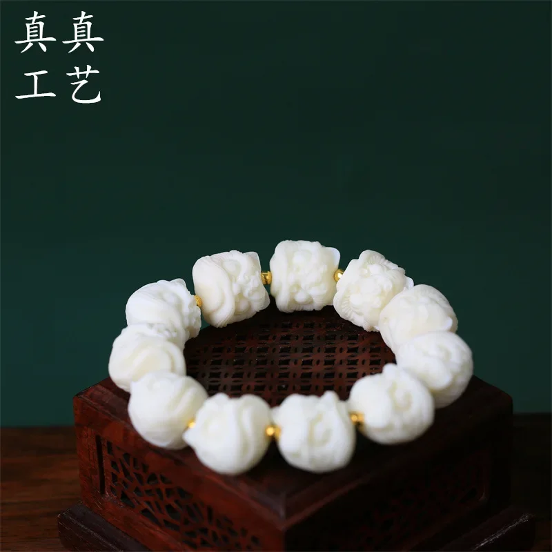 

Ivory Fruit Lion Head Couple Bracelet Star Moon King Kong Bodhi Accessories Literary Play Fashion Men's and Women's Hand Rope