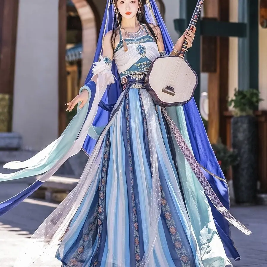 

Hanfu dress Dunhuang exotic Chinese ancient female Hanfu cosplay Western regions princess Han elements fairy dance costume