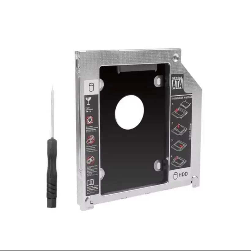suporte-caddy-unibody-para-2º-disco-rigido-ssd-de-25-polegadas-para-baia-Optica-de-macbook-pro-mbp-modelos-iniciais-intermediarios-e-finais-de-2009-2010-2011-2012