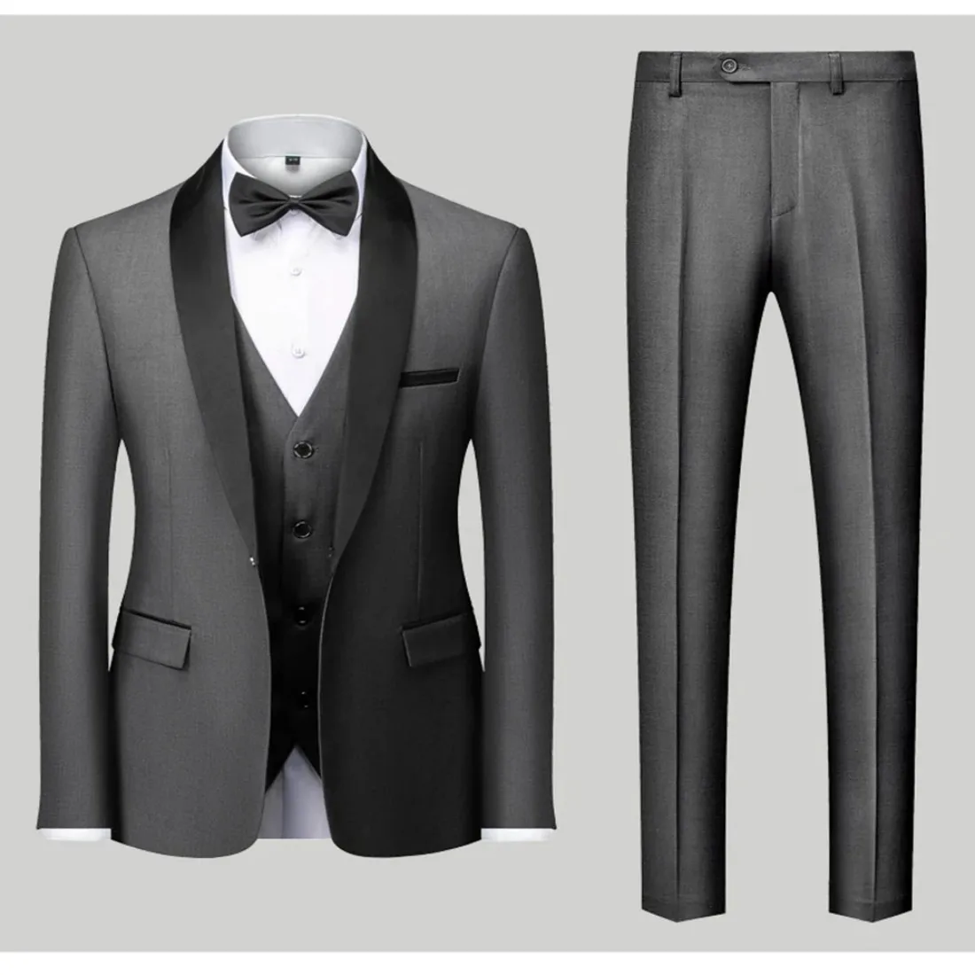 High Quality Fashion Men'S 3 Pieces Suit Formal Business Notch Lapel Slim Fit Blazer For Wedding(Blazer+Vest+Pants) Customized