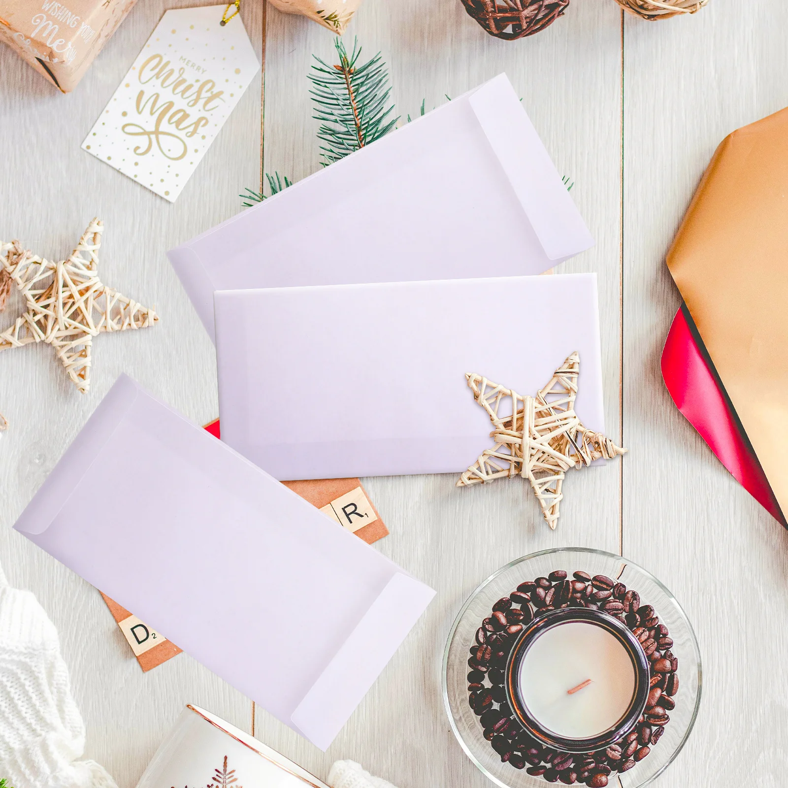 Enveloppes de Style Simple, format lettre, Invitations vierges, multifonctions, résistantes aux déchirures, portables, utilisation quotidienne, 60 pièces