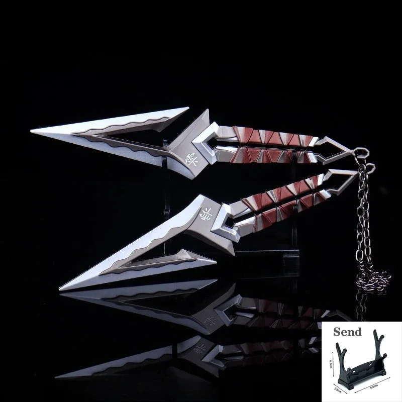 16 cm/6,29 zoll Valorant Nahkampf Messer Kuronami Keine Yaiba Paarung Metall Spielzeug Schwert Figur Waffe Modell Alle Metall handwerk Tisch Ornament
