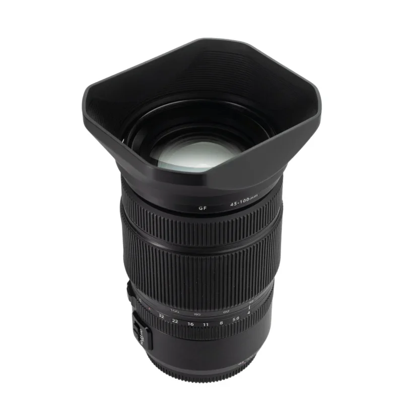 Ultralight Plastic Bayonet Design Square Lens Hood for Fujifilm GF 45-100mm F4 R LM OIS WR