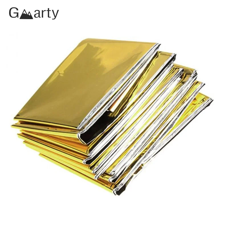 Silver/Gold Color Emergency Survival Rescue Shelter Keep Warm Blankets 210x130cm Folding Emergency Blanket Outdoor Camping Use