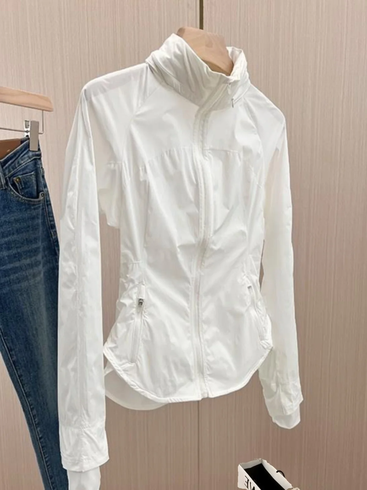 Faionable Slim Fit Long Sve Ropa de protección UV Mujer Sle 2025 Verano Nueva moda Antienvejecimiento Jaet Commute Sle...
