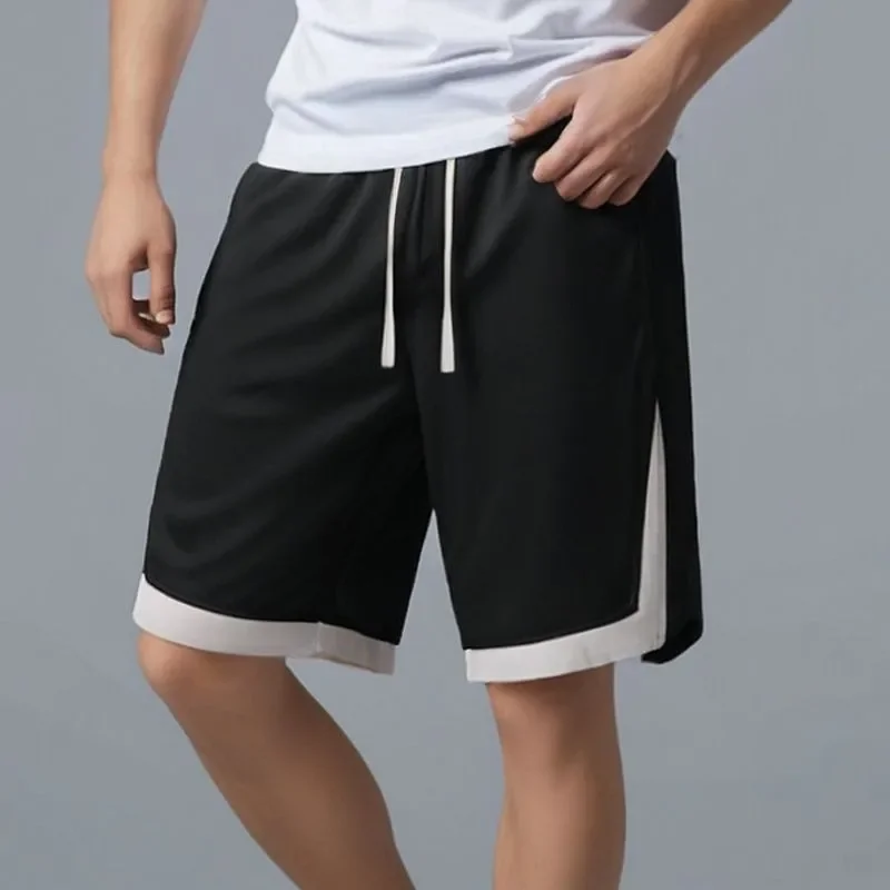 

Men's Summer Mesh Breathable Sports Shorts Casual Loose Basketball Running 5 Inch Shorts Plus Size