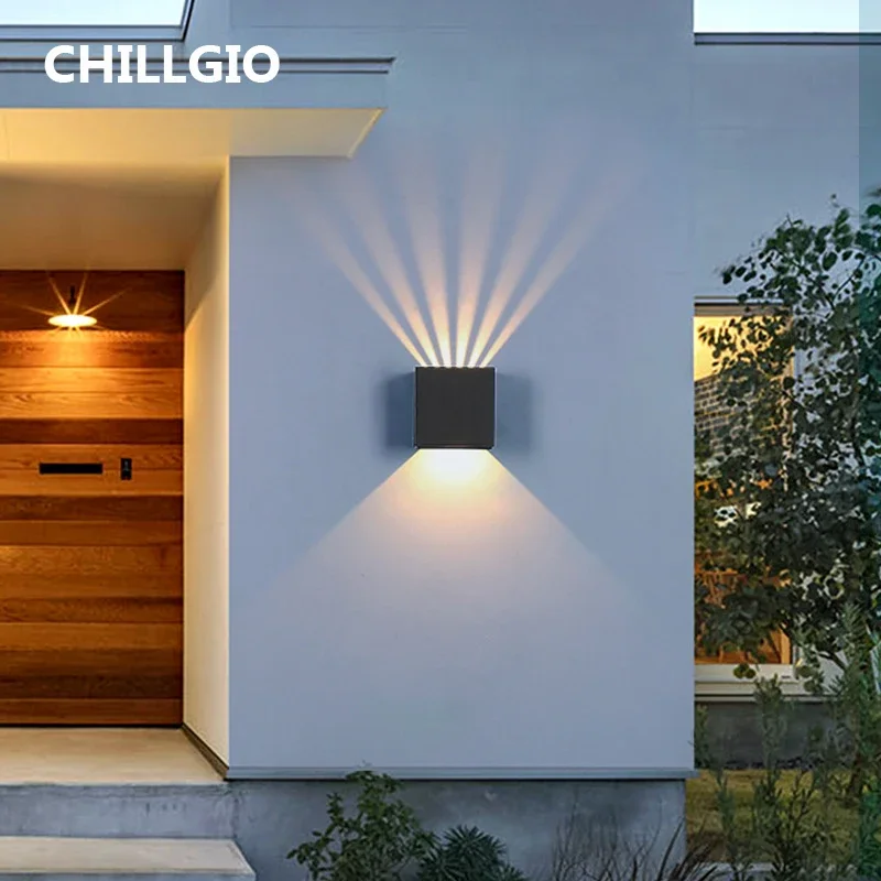 CHILLGIO Led Wall Lamps Outdoor Waterproof IP65 External Washer Lighting Internal Decoration Up And Down Indoor Aluminum House