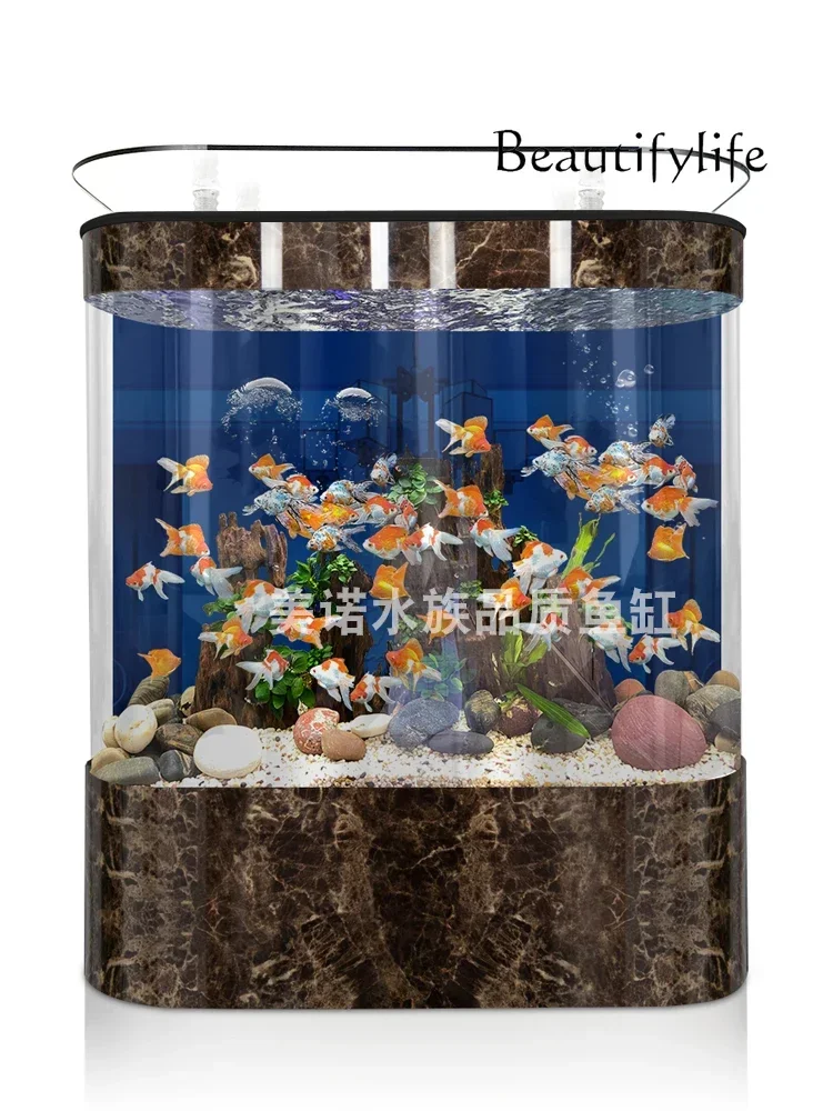 NV Living room large household floor-to-wall glass water-free aquarium W
