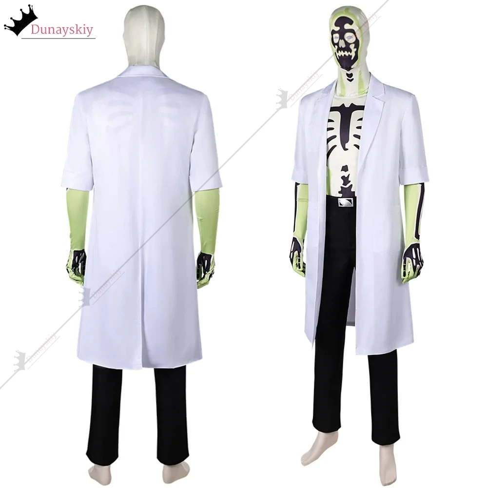 Dr. Phosphorous Cosplay Costume TV Creature Role-playing Commandos cos Uniform Headwear Outfits 25Halloween Carnival Party Suit