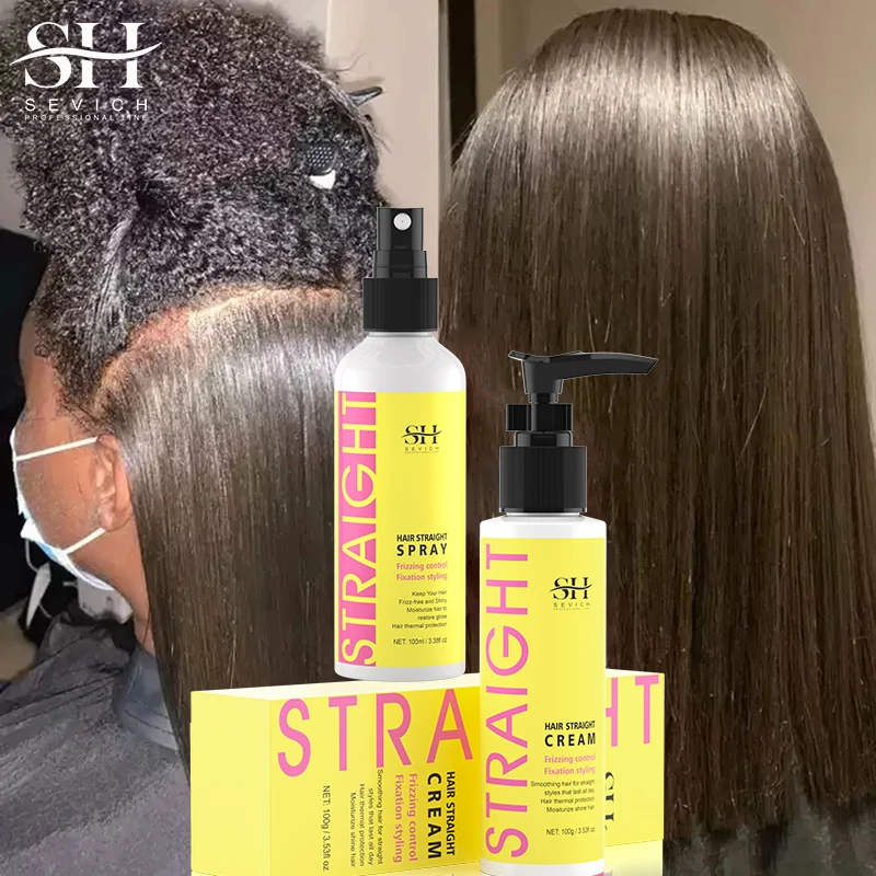 

Straight Fixation Styling Cream Keratin Fast Anti-Frizz Smooth Straight Hair Spray Shiny Anti Broken Hair Smoothing Hair Care